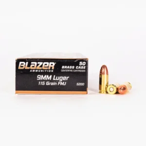 Buy 1000 Rounds of 115gr FMJ 9mm Ammo by Blazer Brass Online In Canada