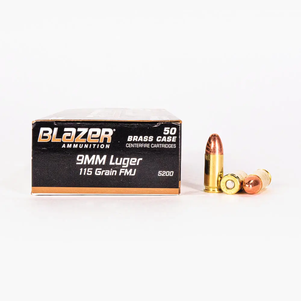 Buy 1000 Rounds of 115gr FMJ 9mm Ammo by Blazer Brass Online In Canada
